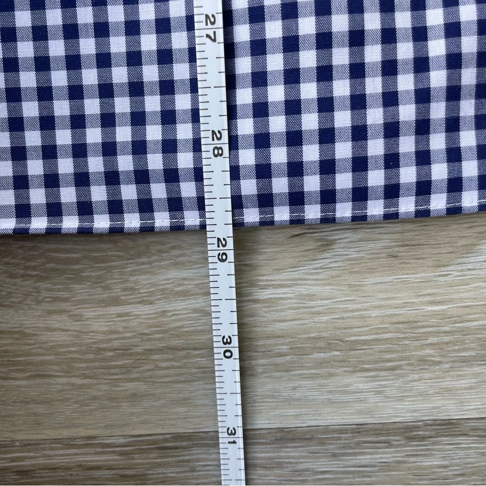J. Crew Checkered Button-down Shirt Size S Slim Blue and White Gingham